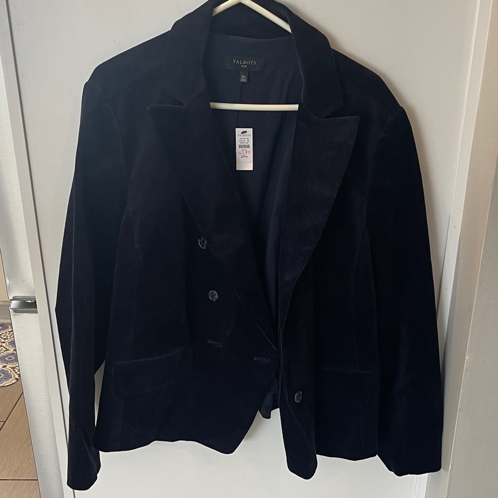 NWT Talbots Women's Deep Navy Corduroy Jacket